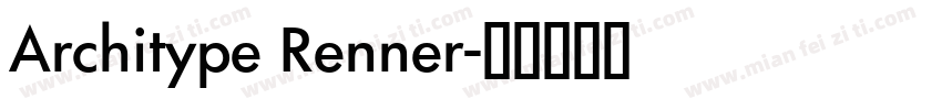 Architype Renner字体转换